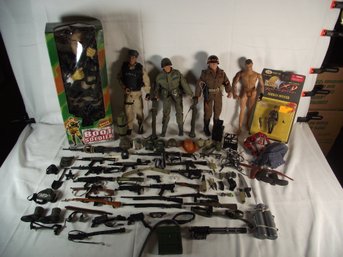 Large Military Action Figure Lot With Plenty Of Accessories