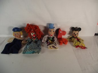 Lot Of Five (5) Character Hand Puppets