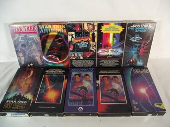 Lot Of Ten (10) Star Trek VHS Tapes