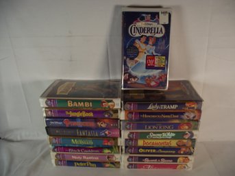 Lot Of Seventeen (17) Masterpiece Disney VHS Tapes