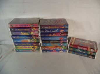 Lot Of Nineteen (19) Vintage Disney VHS Tapes