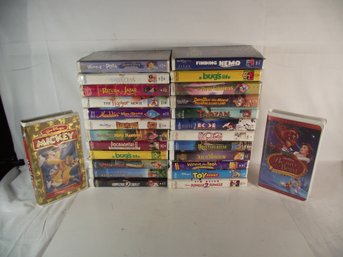 Lot Of Twenty Six (26) Vintage Walt Disney VHS Tapes