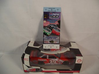 Tony Stewart Home Depot #20 Action 1:24 Scale Race Car NIB AUTOGRAPHED With Ticket