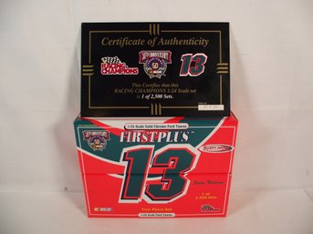 Jerry Nadeau First Plus #13 Racing Champions 1:24 Scale Diecast Ford Taurus Two Piece Set NIB With Cert