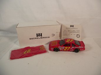 Hut Stricklin McDonald's #27 Raceway Replica 1:24 Scale Diecast Thunderbird NIB Comes With Car Cover