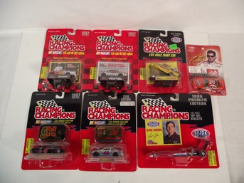 Lot Of Six (6) Racing Champion Diecast Cars On Cards Plus Tony Stewart Bonus