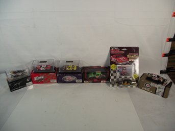 Lot Of Six (6) Diecast Race Cars Of Different Scales NIB Or MOC