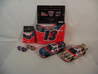 Jerry Nadeau First Plus Loans #13 1:24 And 1:64 Scale Gold And Regular Diecast Ford Taurus Cars NIB With Certs