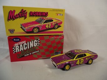 Marty Robbins #42 Dodge Charger Diecast Car Bank NIB