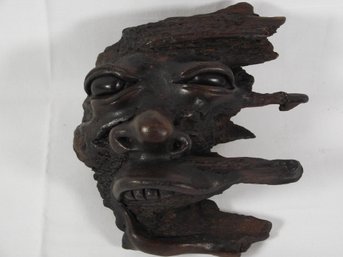 Wonderful And Unique Carved Wooden Face