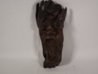 Unique Hand Carved Wooden Face