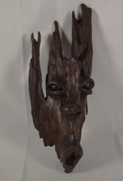 Terrific Hand Carved Wooden Mask