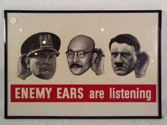 Enemy Ears Are Listening Framed Print
