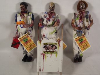 RARE New England Zombies Handmade Three Stooges Action Figures