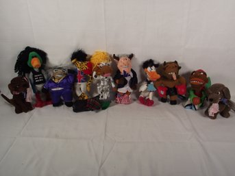 Lot Of Ten (10) Infamous Meanies Plush Toys