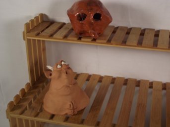 Lot Of Two (2) Fun Clay Art Pieces