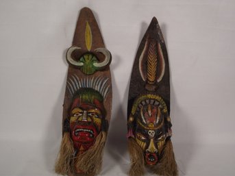 Lot Of Two (2) Caribbean Masks From Aruba