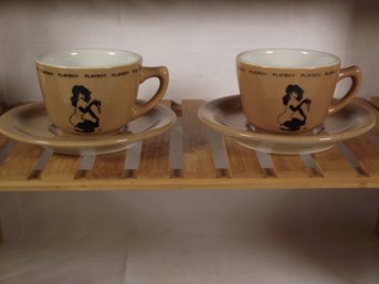 Lot Of Two (2) Sterling China Playboy Cups And Saucers