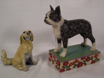 Lot Of Two (2) Dog Figures - One Is A Jim Shore