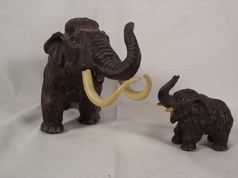 Lot Of Two (2) Wooly Mammoth Figures