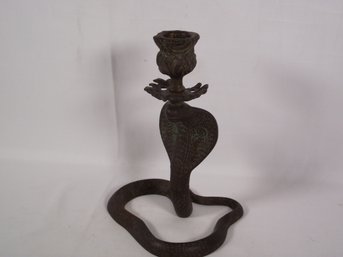 Vintage Metal Cobra Candleholder