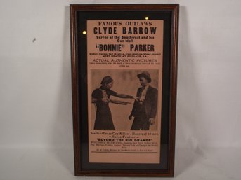 Original Bonnie And Clyde Handbill