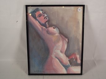 Nude Watercolor Signed By Linda Fleischman