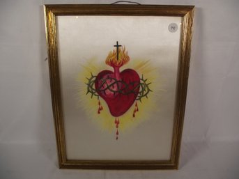 Bleeding Heart Painting On Silk