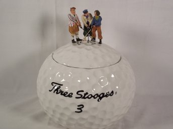 Three Stooges Golf Ball Cookie Jar