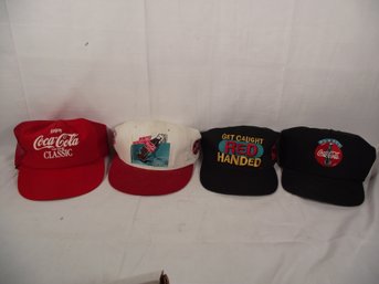 Four Piece Coca-cola Hat Lot