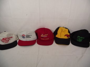Five Piece Car Related Hat Lot