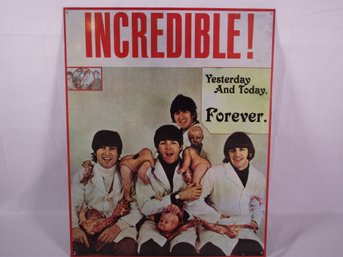 Metal Beatles Butcher Cover Yesterday And Today Forever Sign