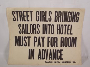 Vintage Street Girls Hotel Sign
