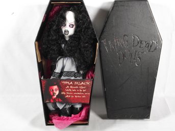 Living Dead Doll Tina Black In Coffin Box