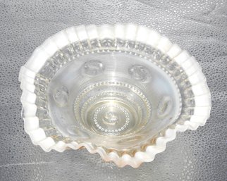 G81 Early Clear Opalescent Glass Bowl
