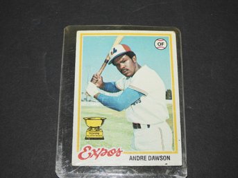 1978 Topps HOFer Andre Dawson Gold Cup Rookie Baseball Card