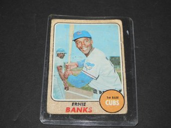 1968 Topps HOFer Ernie Banks Baseball Card