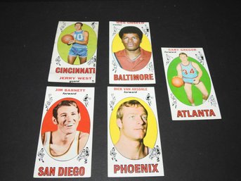 Lot Of 1969 Tall Boy Basketball Cards Jerry West & More