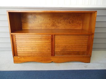 Mid-Century Real-Art Furniture Co. Brooklyn, NY Bookcase Or Stereo Cabinet W/sliding Doors