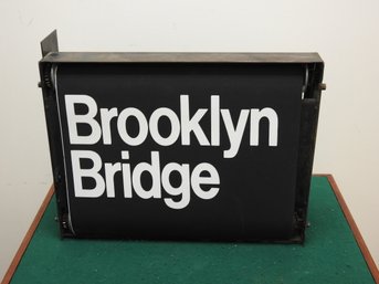 Vintage NYC Subway Roll Sign With Frame Grand Central Times Square & More See Photos