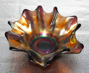 G121 Early Northwood Amethyst Carnival Glass Dish