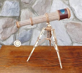 A Rokr 3D Wooden Puzzle Telescope - With Magnification!