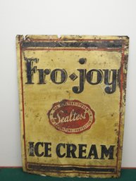 Vintage 28 X 20 Fro-joy Sealtest Ice Cream Metal Sign