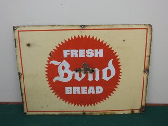 Vintage  15 X 19 Porcelain Bond Bread Sign