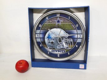 Dallas Cowboys Quartz Battery Operated Wall Clock In The Box By Wincraft