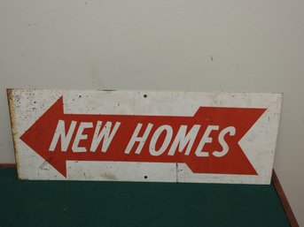 Vintage New Homes Real Estate Double Sided Metal Sign
