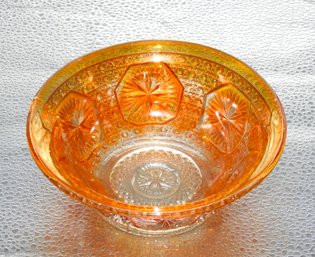 G133 Early Imperial Star Pattern Carnival Glass Bowl