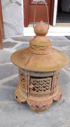 A Japanese Cast Iron Pagoda Stove / Lantern