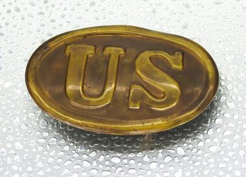 US Civil War Type Brass Belt Buckle