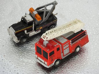Vintage Tyco Tow Truck Fire Engine Slot Cars